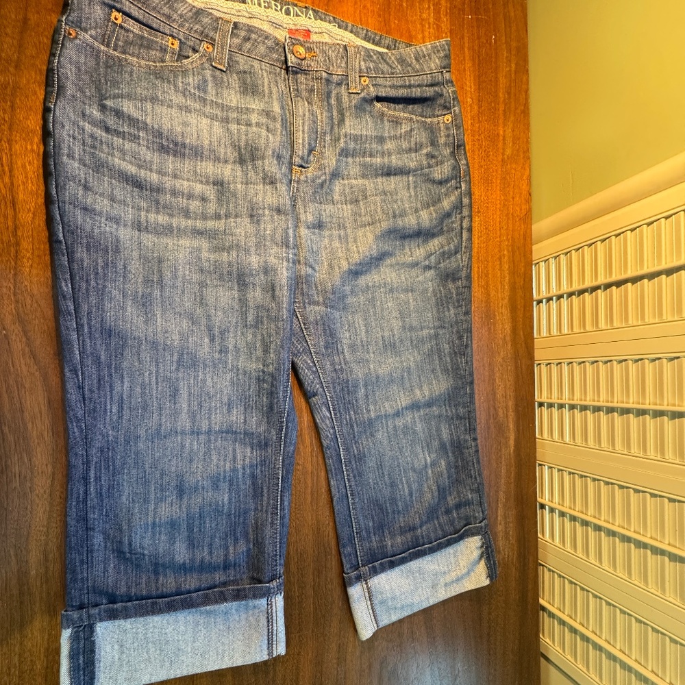 Merona Cuffed Crop Jeans 16R Fit 1